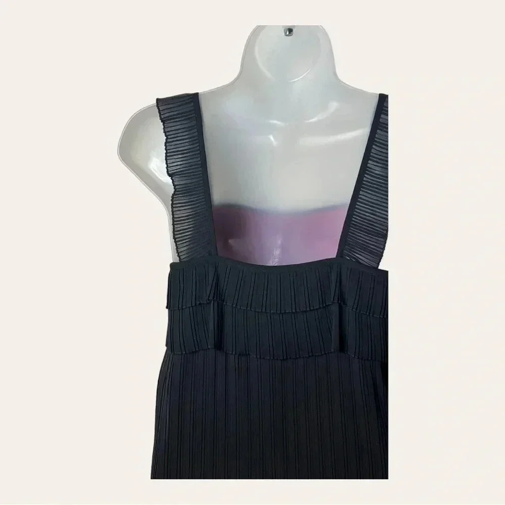 0485W. JUICY COUTURE MINI DRESS ACCORDION BLACK AND PINK IN‎ COLOR SIZE 0